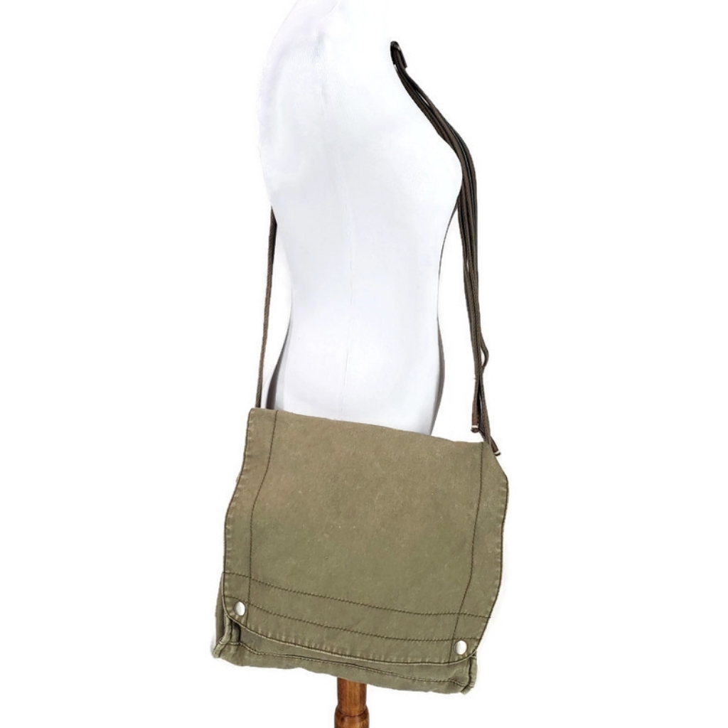 District Threads Messenger Bag Military Army Green Utilitarian Gorpcore Unisex